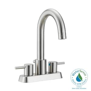 Eastport II 4 in. Centerset 2-Handle Bathroom Faucet in Satin Nickel