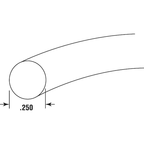 0.250 in. x 500 ft. Black Foam Screen Retainer Spline