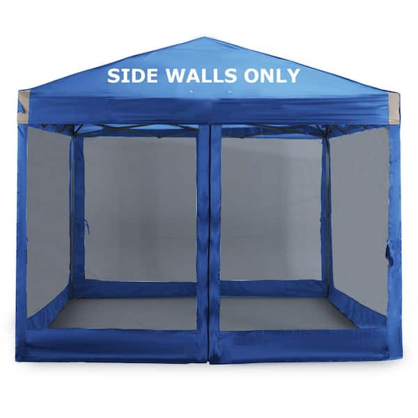 Aoodor 10 ft. x 10 ft. Blue Universal Pop Up Canopy Tent Mosquito Mesh Screen Net Only Mosquito Netting