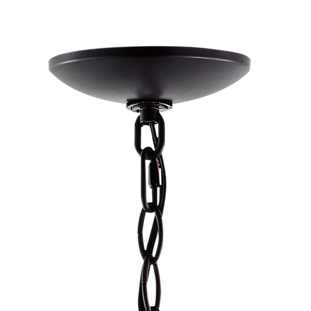 Kinsley 12" Industrial Farmhouse Oil-Rubbed Bronze LED Pendant with Clear Glass