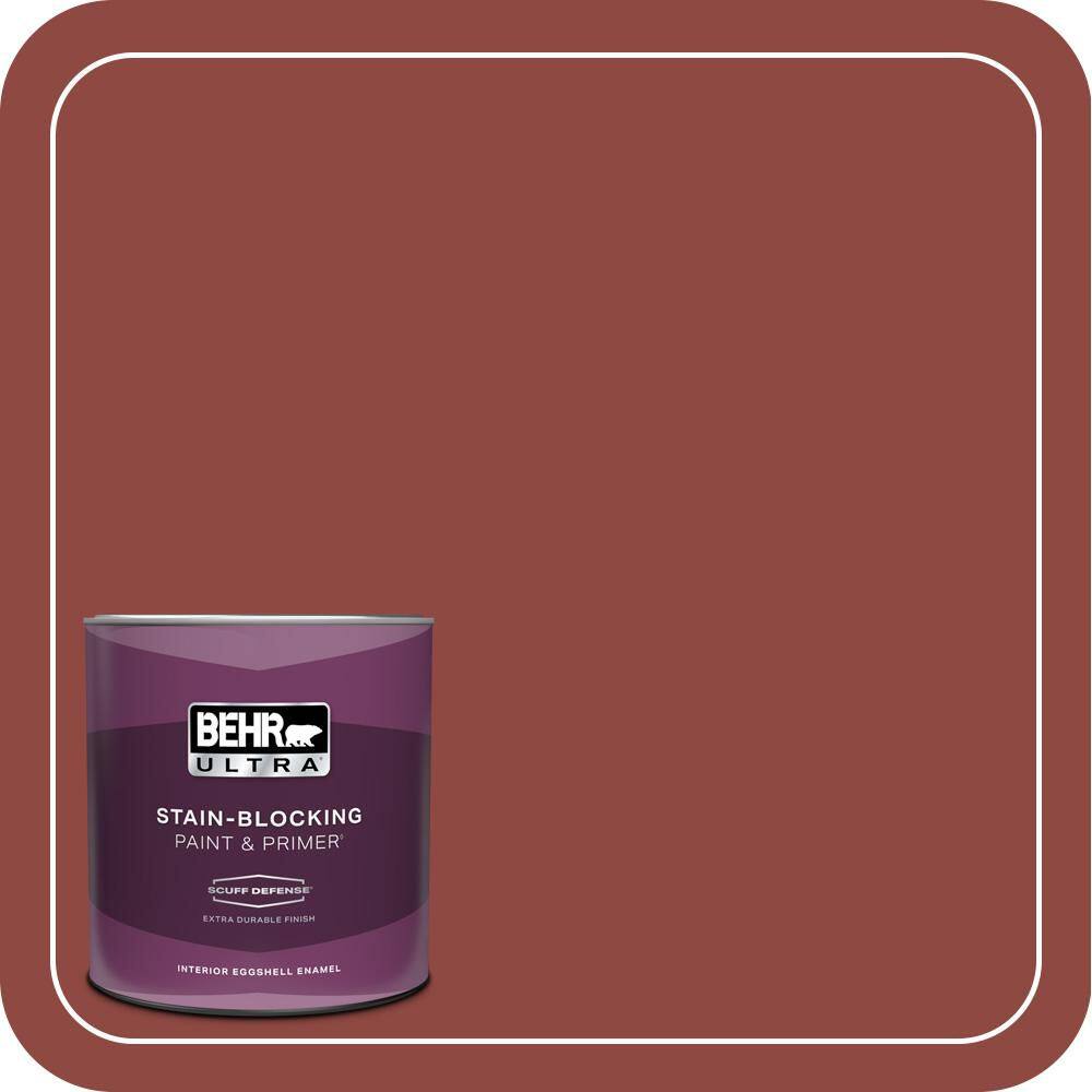 1 qt. #PPH-72 Rusty Red Extra Durable Eggshell Enamel Interior Paint & Primer price history on PriceWatchPro