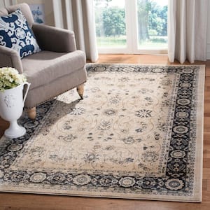 Lyndhurst Light Beige/Anthracite 9 ft. x 12 ft. Border Area Rug