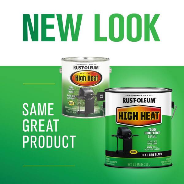 1 gal. High Heat Flat Bar-B-Que Black Enamel Interior/Exterior Paint (2-Pack)
