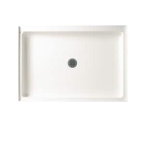 Veritek 34 in. x 42 in. Single Threshold Center Drain Shower Pan in White