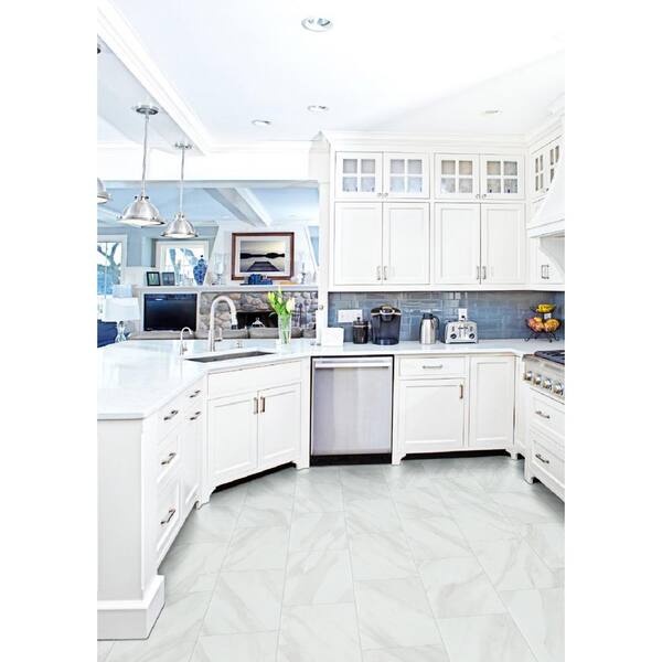 Home Decorators Collection Kolasus White 12 in. x 24 in. Polished Porcelain  Floor and Wall Tile (16 sq. ft./case) NHDKOLWHI1224P