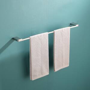 4-Piece Stainless Steel Bathroom Towel Rack in Brushed Nickel