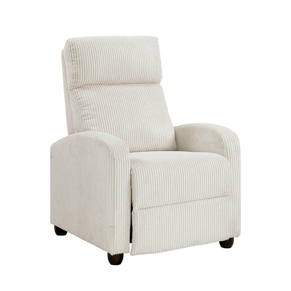 Home Elegance Parsons Beige Push Back Reclining Chair