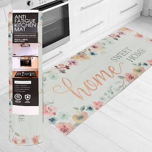Home Sweet Home 19.6 in. x 55 in. Anti-Fatigue Kitchen Runner Mat