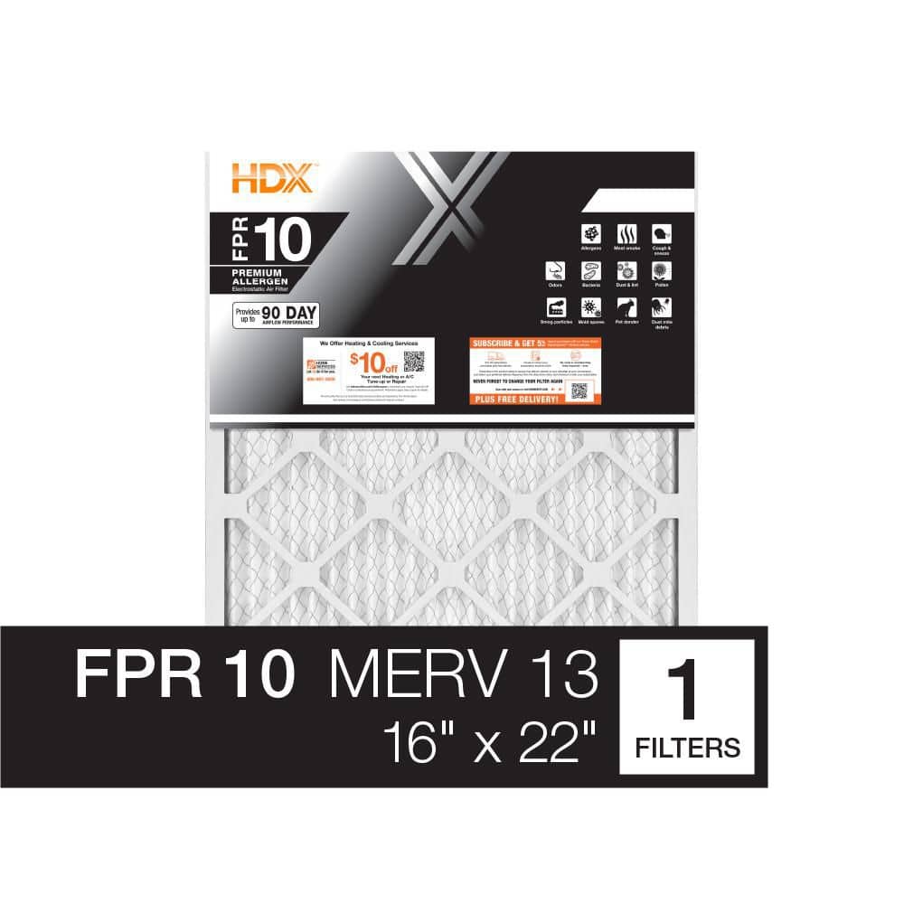 HDX 16 x 22 x Premium Pleated Air Filter FPR-10