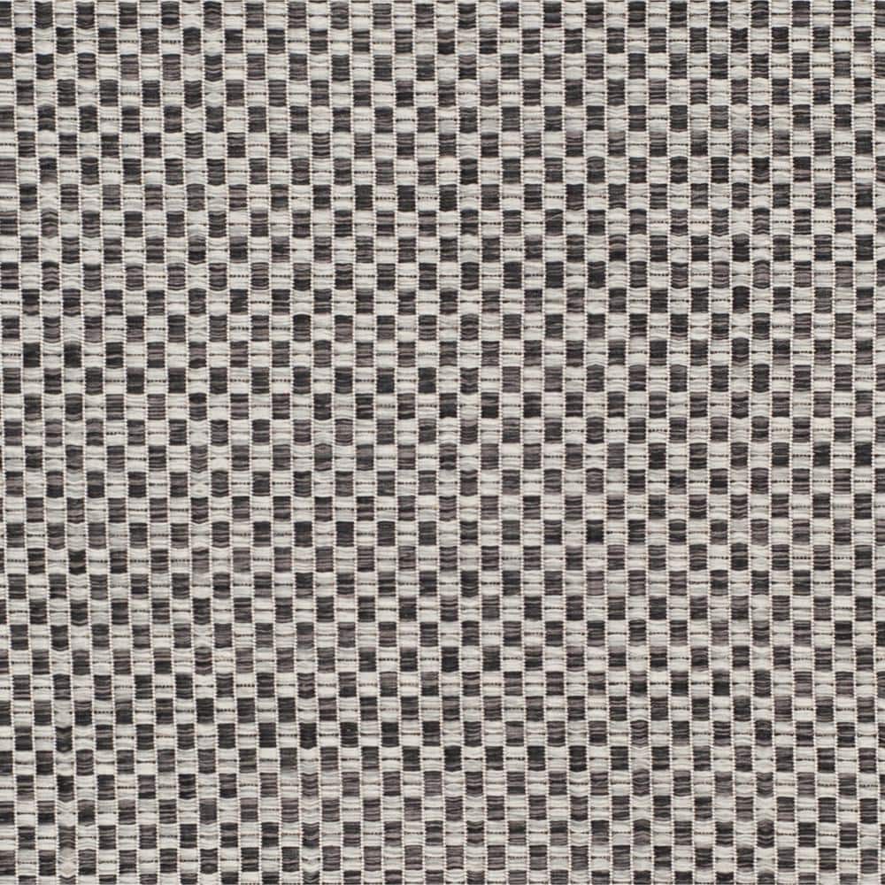 Eclipse Black 5'3" Round Synthetic Easy-Care Area Rug