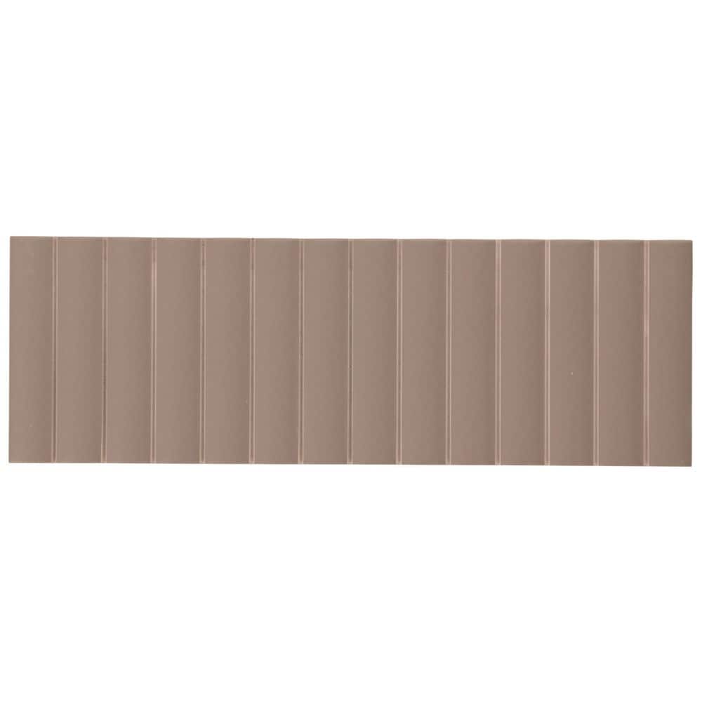 Sway Ribbed Taupe 3.93 in. x 0.31 in. Matte 3D Ceramic Wall Tile Sample price history on PriceWatchPro