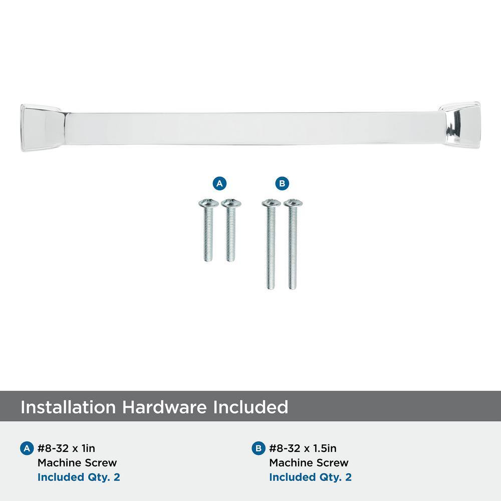 Polished Chrome Traditional Cabinet Drawer Pull with Mounting Hardware