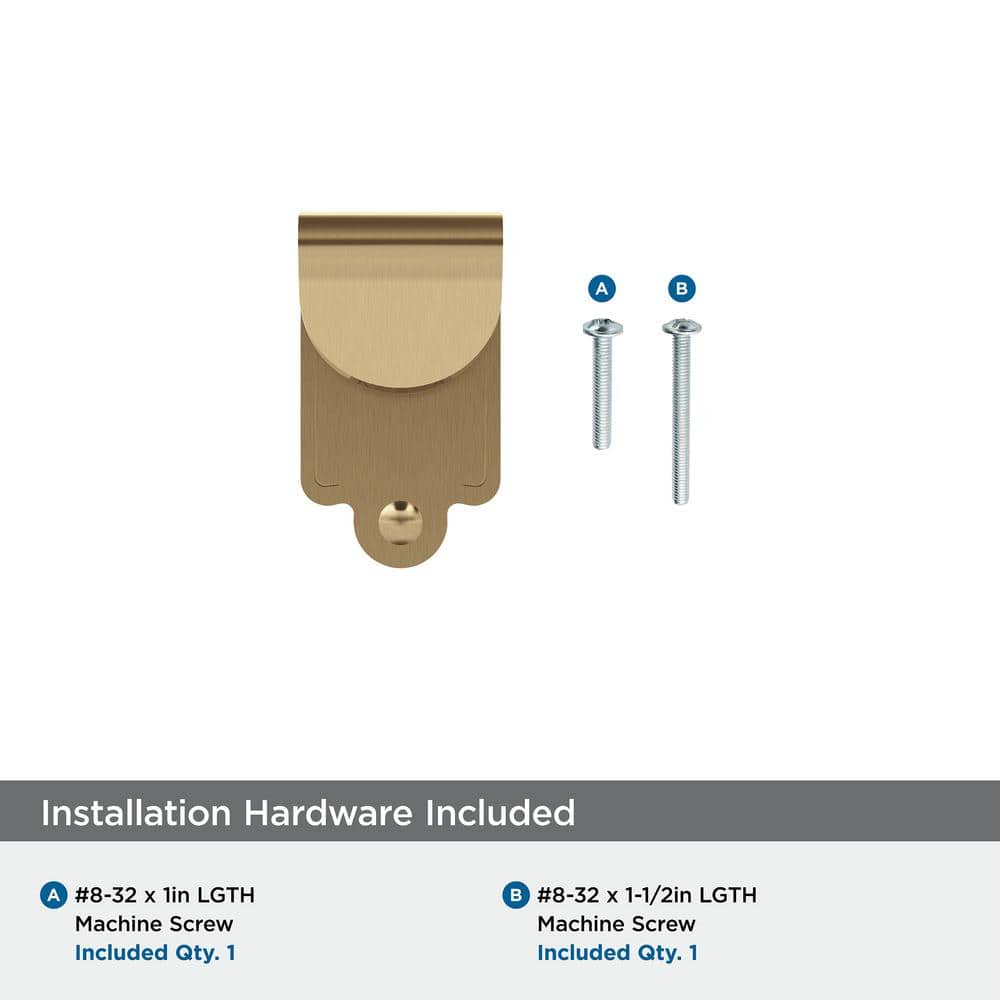 Inspirations Champagne Bronze Finger Pull with Mounting Hardware