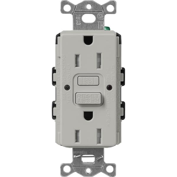 Lutron Claro 15-Amp Tamper Resistant Duplex Receptacle, Pebble (SCR-15-GFST-PB)