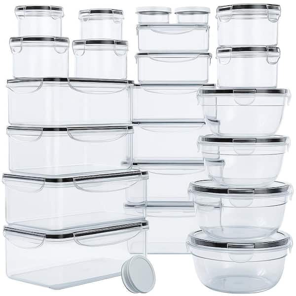 52 PCS Airtight Plastic Food Storage Containers with Lids Stackable Leakproof Microwave Safe Meal Prep Set