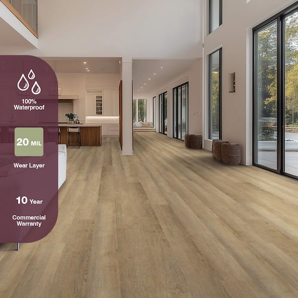 Telford Terrace 20 MIL x 7 in. x 48 in. Waterproof Click Lock Rigid Core Luxury Vinyl Plank Flooring (21.42 sq.ft./Case)