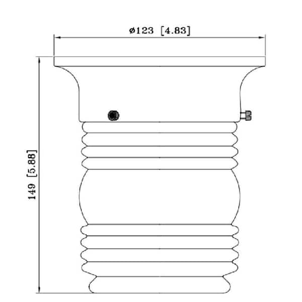 Oil Rubbed Bronze Outdoor Jelly Jar Flush Mount Ceiling Light