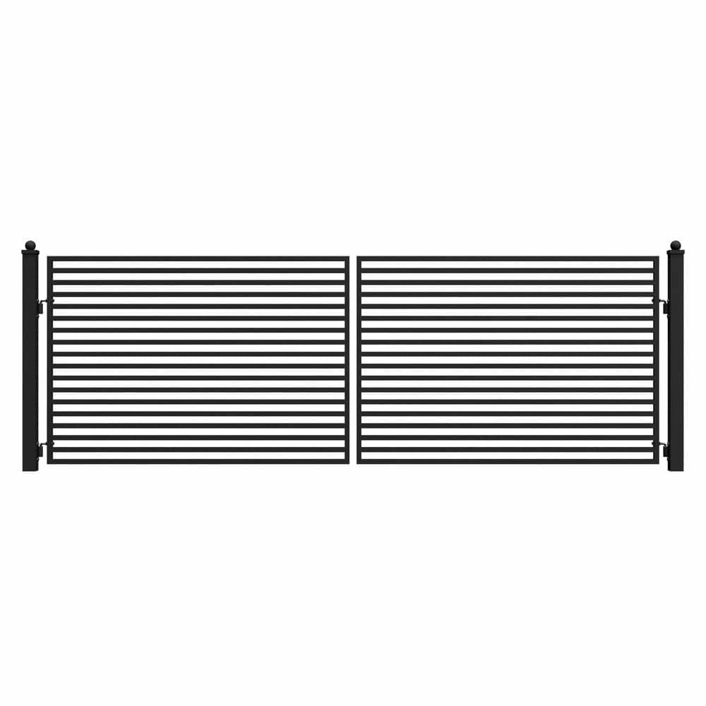 Milan Style 16 ft. x 6 ft. Black Steel Dual Swing Fence Gate price history on PriceWatchPro