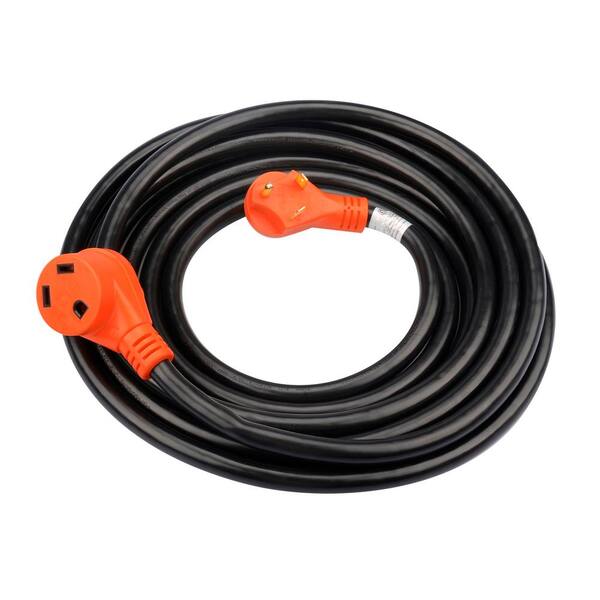 LifeSupplyUSA 50ft RV Extension Cord 30 AMP - 10AWG3 With PowerGrip Handle, TT30P To TT30R (ETL Listed)