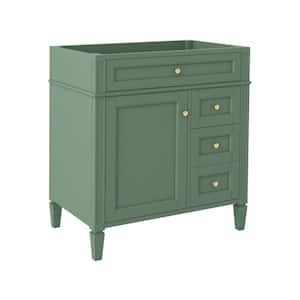 Modern Bathroom Storage 17.87 in. W x 29.30 in. D x 33.00 in. H Bath Vanity Cabinet without Top in Green