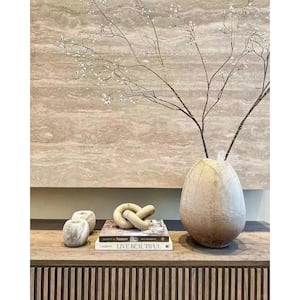 48 in. x 24 in. x 1 in. Travertine Roman Yellow Natural Flexible Soft Stone Wall Panel Tile (Set of 3-Piece)
