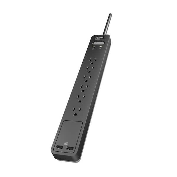 APC 6-Outlet Essential SurgeArrest with 2-USB Charging Ports Surge Protector
