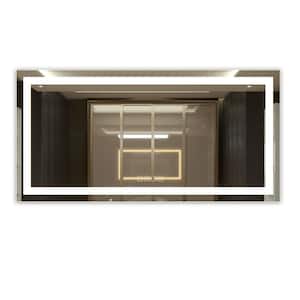 72 in. W x 36 in. H Large Rectangular Frameless Anti-Fog Wall Mount Bathroom Vanity Mirror