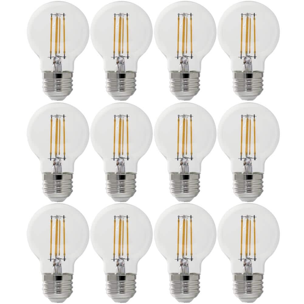 60-Watt Equivalent G16.5 Globe Dimmable Filament Clear Glass E26 LED Vintage Edison LIght Bulb, Daylight 5000K (12-Pack) price history on PriceWatchPro