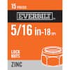3/8-24 THIN HEX NYLON INSERT LOCK NUTS NTE SERIES STEEL ZINC PLATED (25