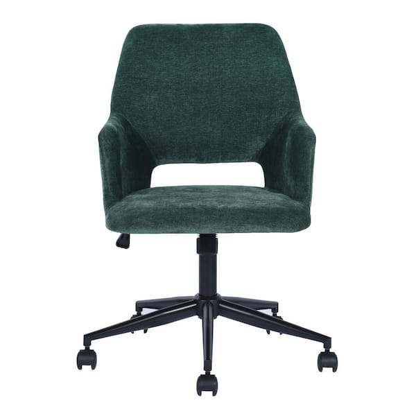 Furniturer Office Chair Green Armchair, Green Upholstered Office Chair