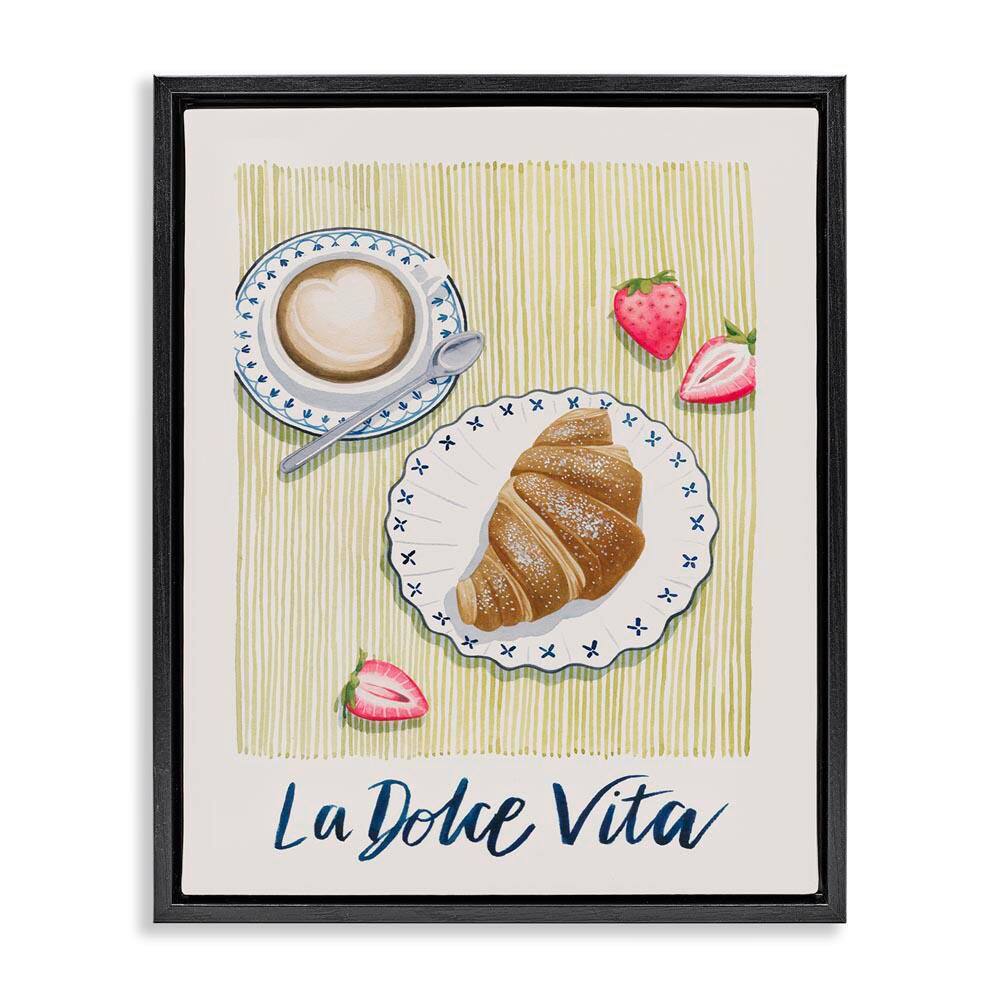 La Dolce Vita Brunch by Grace Popp Black Floater Frame Food Graphic Art Print 21 in. x 17 in. price history on PriceWatchPro