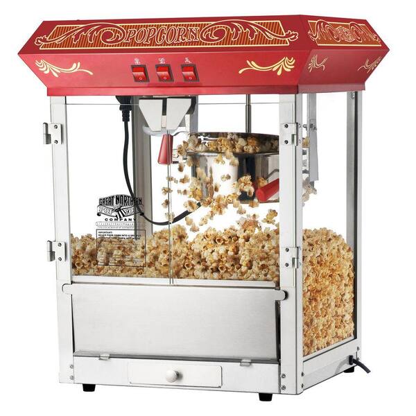 Great Northern Old Time 8 oz. Red Countertop Popcorn Machine