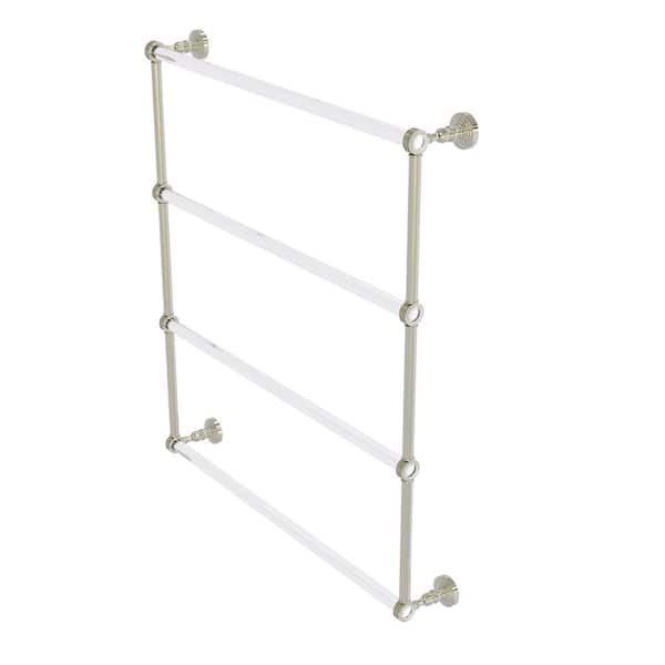 Pacific Grove Collection 30 in. Wall Mounted Towel Bar in Polished Nickel with Dotted Accents