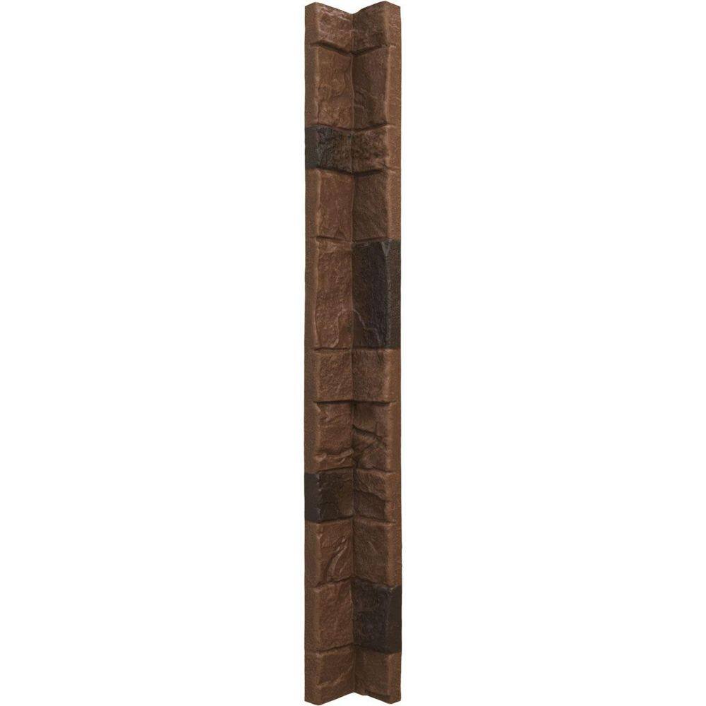 "Universal Inside Corner for EverStone Faux Stone Siding Panels, 3""W x 3""D x 48""H, Weathered Brown Color" price history on PriceWatchPro