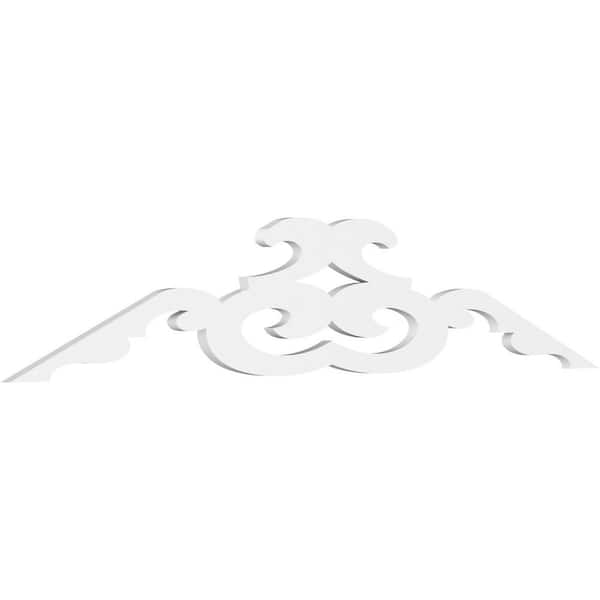 Ekena Millwork 1 in. x 72 in. x 15 in. (5/12) Pitch Benson Gable Pediment Architectural Grade PVC Moulding