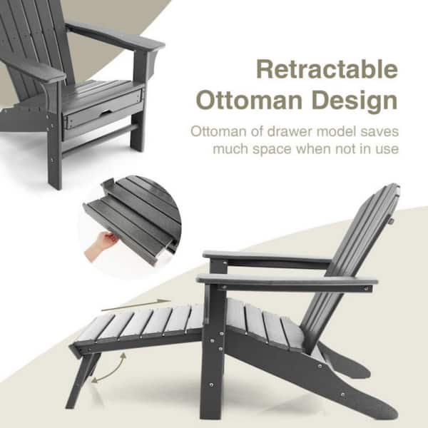 Adirondack chairs deals with retractable ottoman