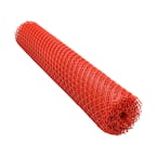 50 ft. L x 48 in. H PVC Vinyl Safety Fence in Orange with 1-1/2 in. x 1-1/2 in. Mesh Size Garden Fence
