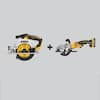 DEWALT Atomic 20-Volt MAX Lithium-Ion Cordless Brushless 4-1/2 in. Circular Saw & 6-1/2 in. Circ Saw w/1.7Ah Battery & Charger DCS565BWCS571E1