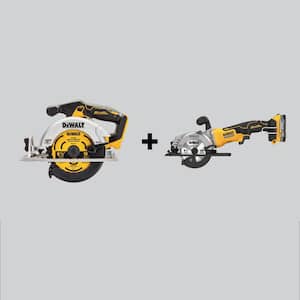 Atomic 20-Volt MAX Lithium-Ion Cordless Brushless 4-1/2 in. Circular Saw & 6-1/2 in. Circ Saw w/1.7Ah Battery & Charger