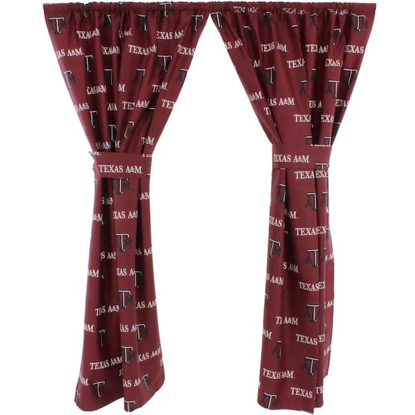 College Covers Maroon Rod Pocket Room Darkening Curtain - 42 in. W x 84 in. L (Set of 2)