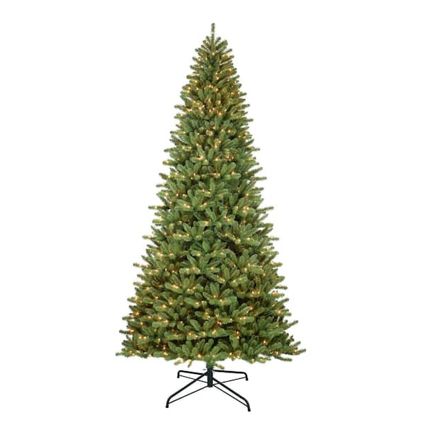 Puleo International Pre-Lit 10 ft. Berkshire Fir Artificial Christmas Tree with 1000 Lights, Green