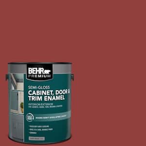 1 gal. #BIC-49 Red Red Red Semi-Gloss Enamel Interior/Exterior Cabinet, Door & Trim Paint