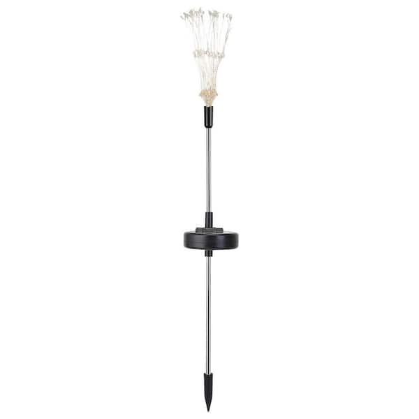 2-Pack Solar Garden Lights Outdoor Color Changing Waterproof Path Stake Lights Patio Decoration