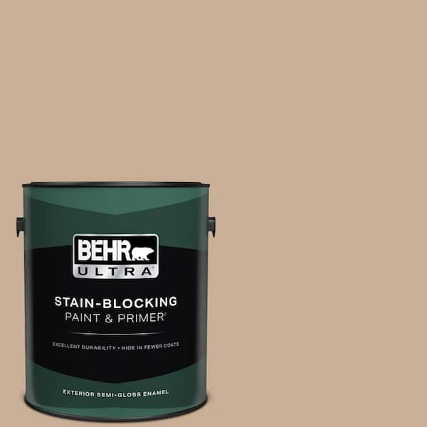 BEHR ULTRA 1 gal. #280E-3 Toasted Wheat Semi-Gloss Enamel Exterior Paint & Primer