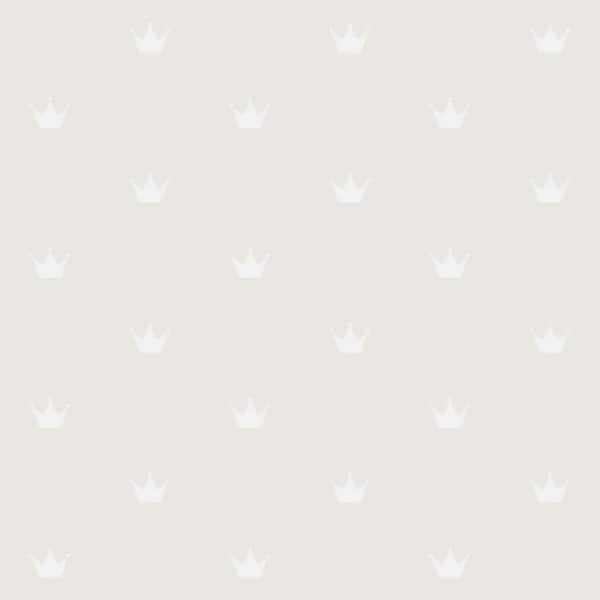 Chesapeake Silver Bea Crowns Matte Paper Non-Pasted Wallpaper Roll