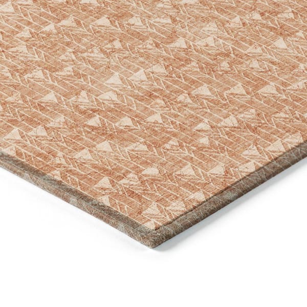 Chantille ACN514 Salmon 5 ft. x 7 ft. 6 in. Machine Washable Indoor/Outdoor Geometric Area Rug