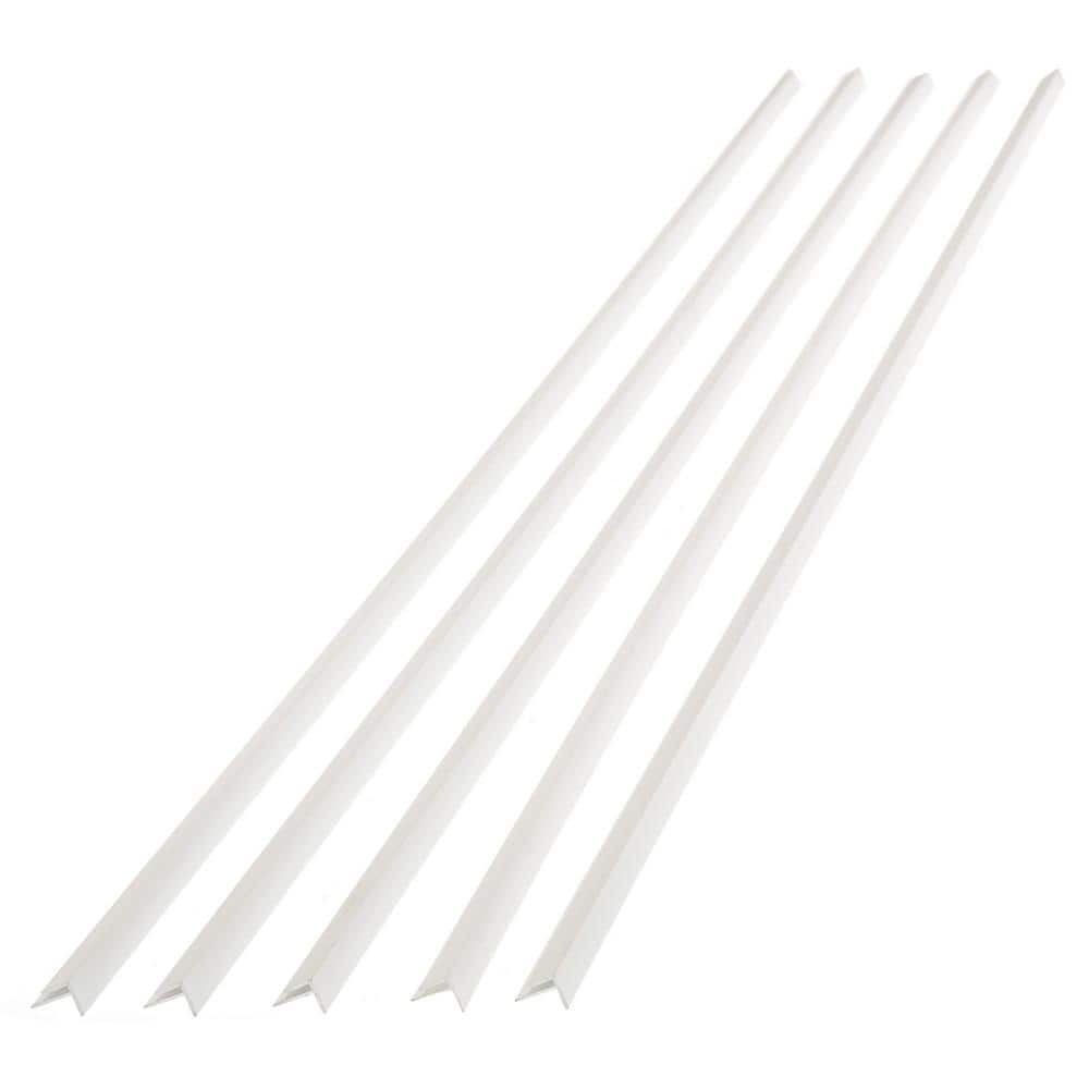 Gloss White 47 in. Vinyl Backsplash Accessory Outside Corner Trim (5-Pack) price history on PriceWatchPro