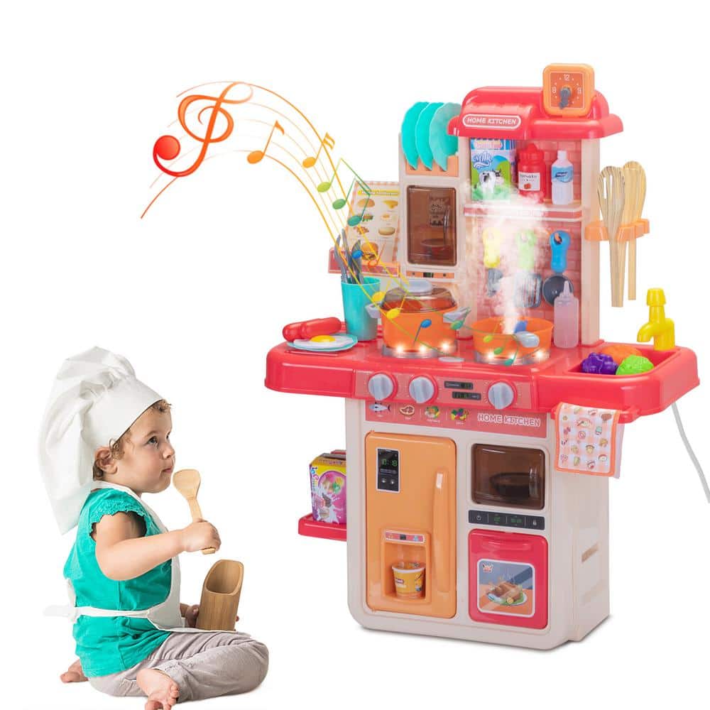 Step2 Pink and Purple Play Kitchen with Kitchen Appliances, dishes