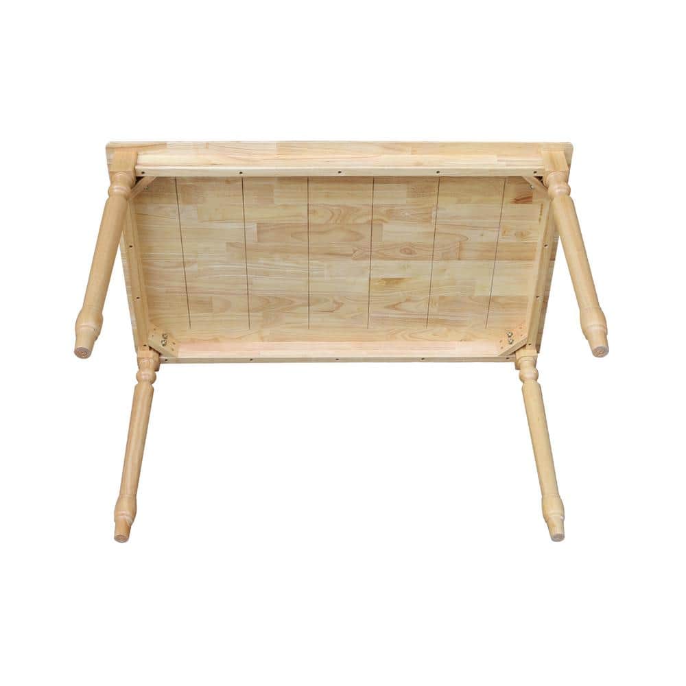 Rustic Farmhouse 48" Natural Wood Rectangular Dining Table