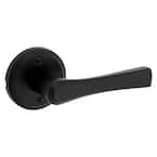 Kwikset Tripoli Matte Black Half Dummy Door Lever with Soft Modern Rose ...